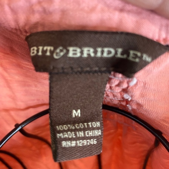 ❤️ Bit & Bridle size M lightweight convertible sleeve spring summer casual - Picture 7 of 8
